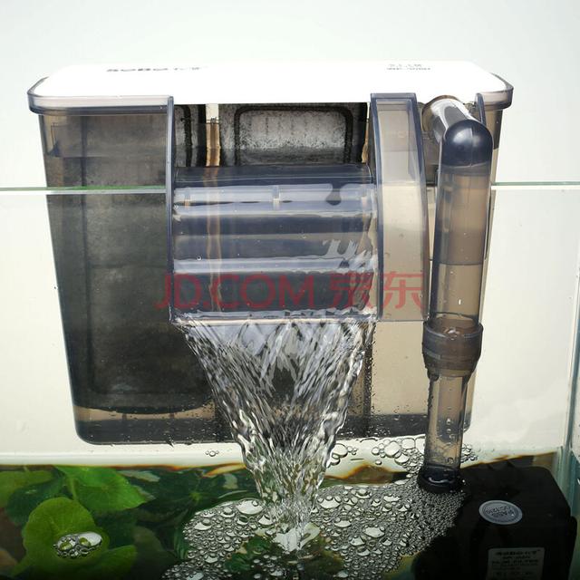 松宝鱼缸壁挂过滤器超薄瀑布式过滤器水族箱增氧循环过滤超静音泵