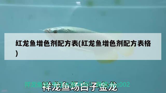 红龙鱼增色剂配方表(红龙鱼增色剂配方表格) 银龙鱼苗