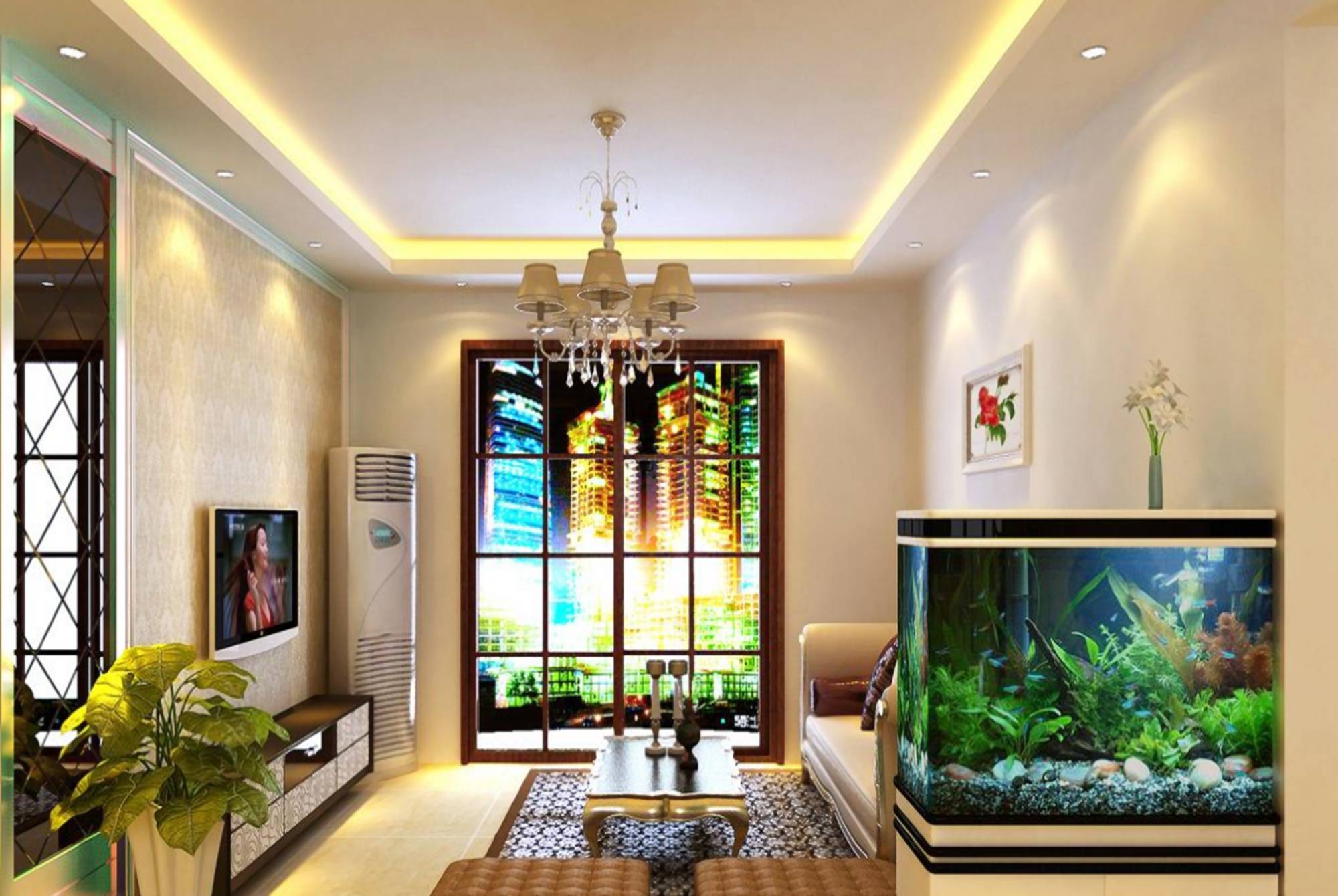 客厅鱼缸的最佳摆放位置风水图片，客厅鱼缸的最佳位置在什么地方