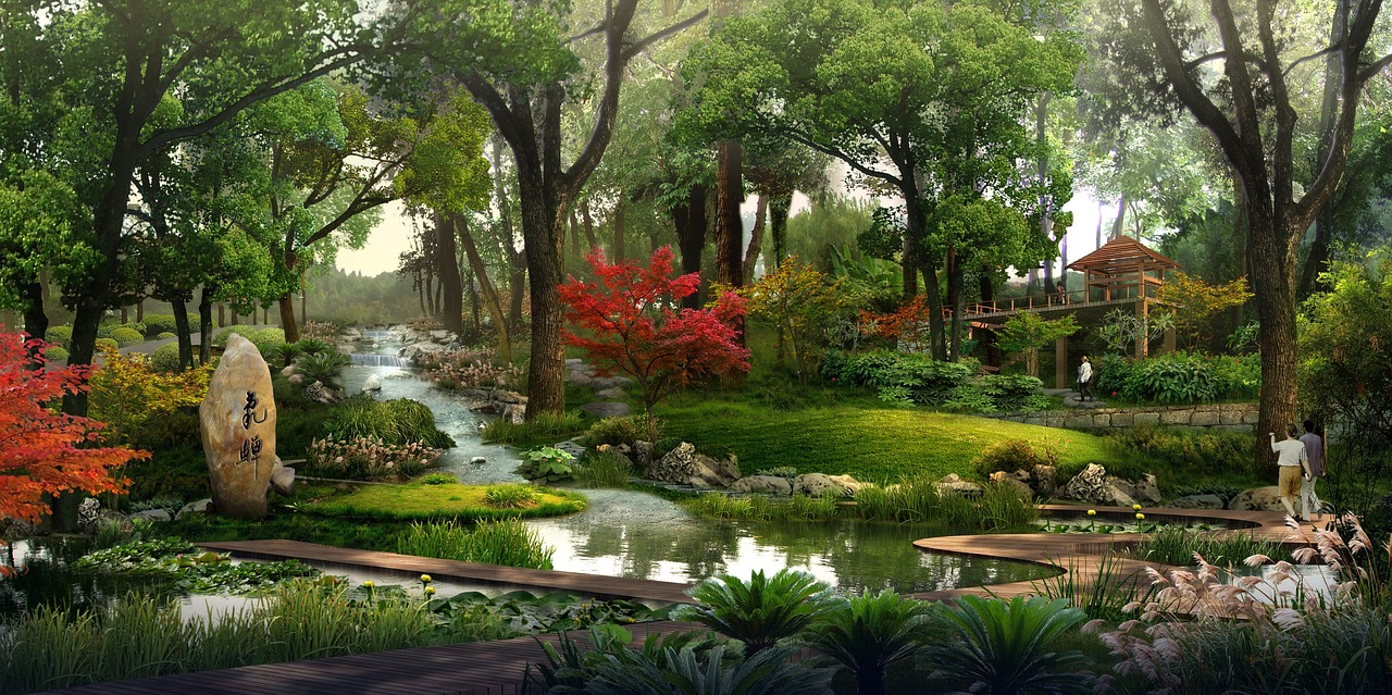 黄蜡石鱼缸造景图片欣赏图（怎么设计室内园林景观） 广州景观设计 第4张