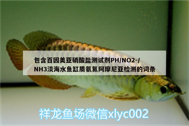 包含百因美亚硝酸盐测试剂PH/NO2-/NH3淡海水鱼缸质氨氮阿摩尼亚检测的词条 海水鱼